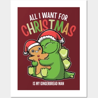 All I want For Christmas Is My Gingerbread Man - Stegosaurus Posters and Art